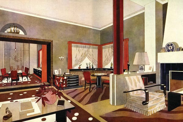Art Deco: 1930s Art Deco Interior by The Advertising Archives