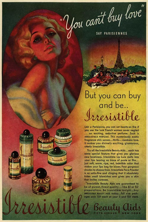 1930s Irresistible Perfume Magazine Advert