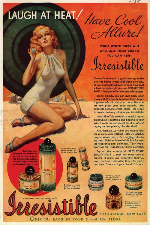 1930s Irresistible Perfume Advert