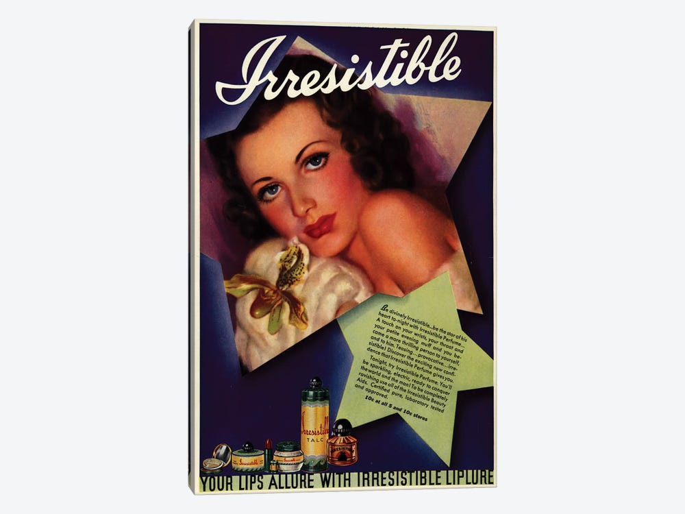 1930s Irresistible Perfume Magazine Advert by The Advertising Archives 1-piece Canvas Art Print