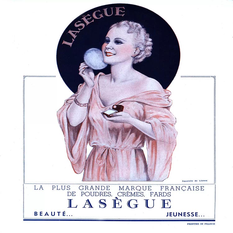 1930s Lasegue Cosmaetics Magazine Advert by The Advertising Archives wall art
