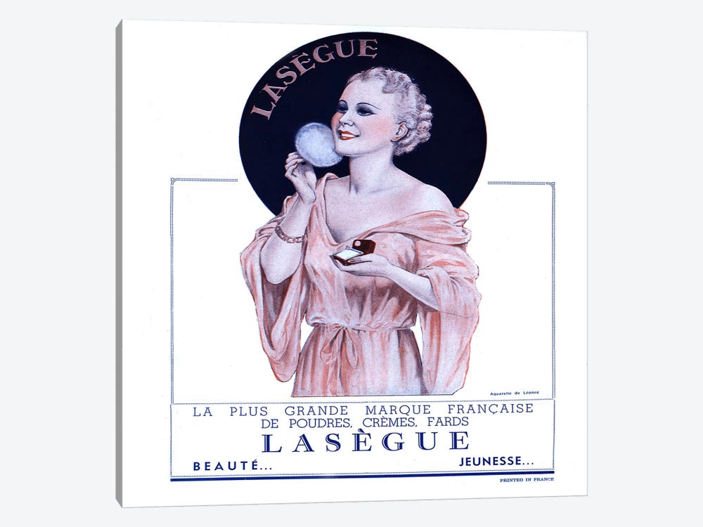 1930s Lasegue Cosmaetics Magazine Advert by The Advertising Archives 1-piece Canvas Print
