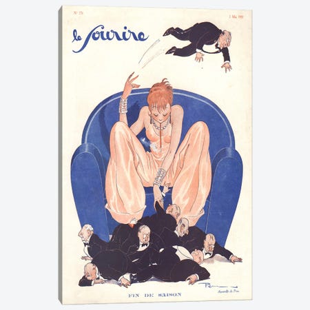 1931 Le Sourire Magazine Cover Canvas Print #TAA389} by Pem Canvas Artwork