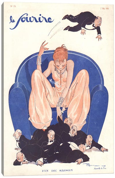 1931 Le Sourire Magazine Cover Canvas Art Print