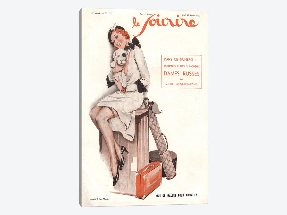1932 Le Sourire Magazine Cover by The Advertising Archives 1-piece Canvas Wall Art