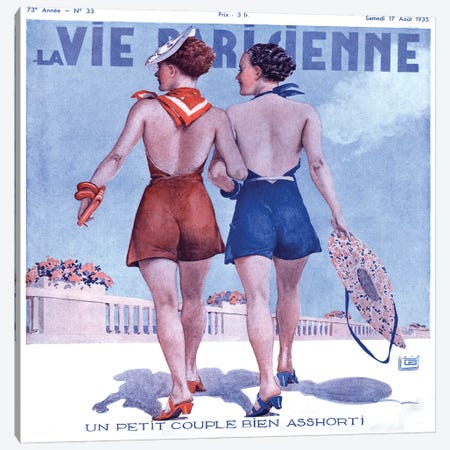1935 La Vie Parisienne Magazine cover Canvas Print #TAA391} by The Advertising Archives Canvas Art Print