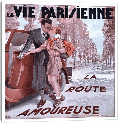 1936 La Vie Parisienne Magazine cover Canvas Art Print - The Advertising Archives