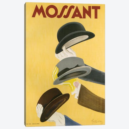 1938 Mossant Hats Poster Canvas Print #TAA395} by The Advertising Archives Canvas Art