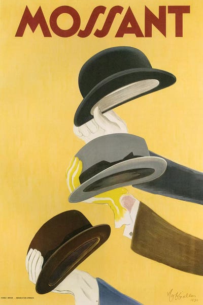 Advertisements: 1938 Mossant Hats Poster by The Advertising Archives