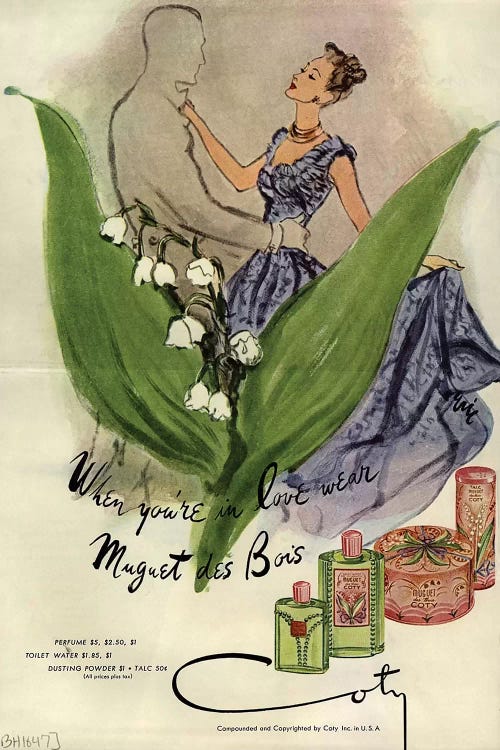 1940s Coty Perfume Magazine Advert