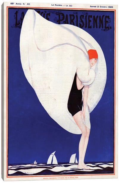 1920s La Vie Parisienne Magazine Plate Canvas Art Print - Art Deco