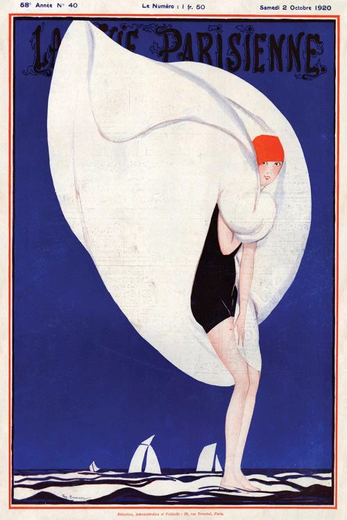 1920s La Vie Parisienne Magazine Plate