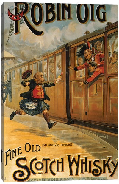 1898 Robin Oig Whisky Advert Canvas Art Print - Winery/Tavern