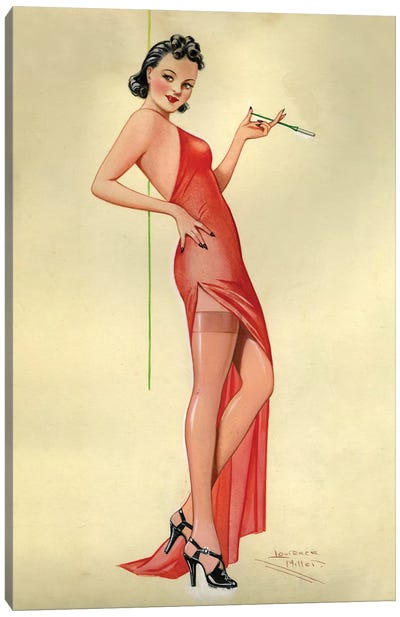 1940s UK Pinup Poster Canvas Art Print - Pin-Up Art