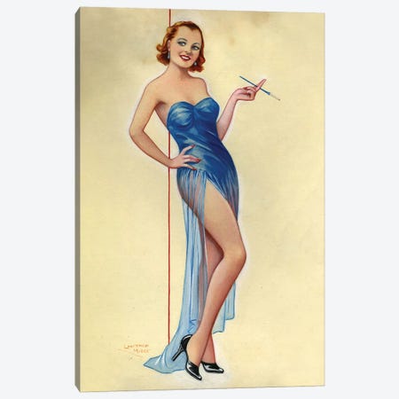 1940s UK Pinup Poster Canvas Print #TAA402} by Laurence Miller Canvas Print