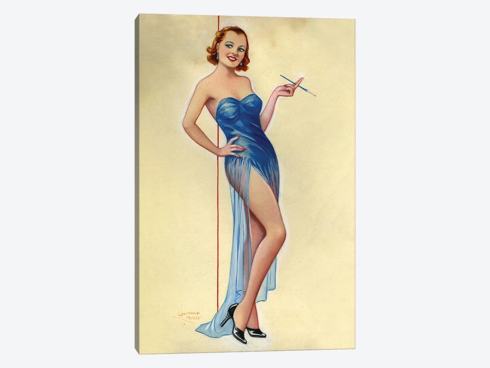1940s UK Pinup Poster by Laurence Miller 1-piece Canvas Art