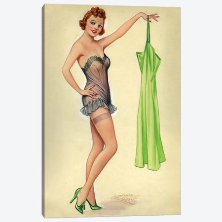 1940s UK Pinup Poster Canvas Print #TAA403} by Laurence Miller Canvas Print