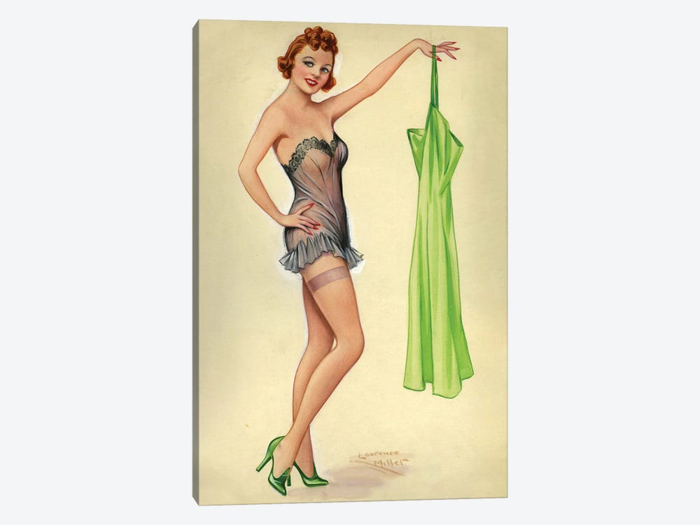 1940s UK Pinup Poster by Laurence Miller 1-piece Canvas Print
