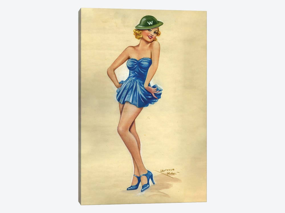 1940s UK Pinup Poster by Laurence Miller 1-piece Canvas Art