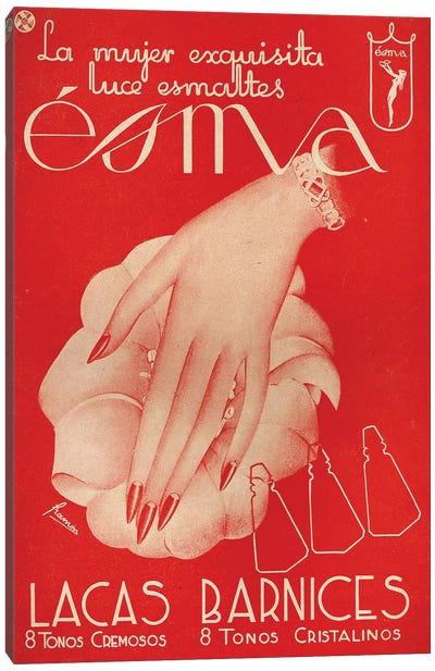 1941 Spain Esma Cosmetics Magazine Advert Canvas Art Print - Make-Up Art