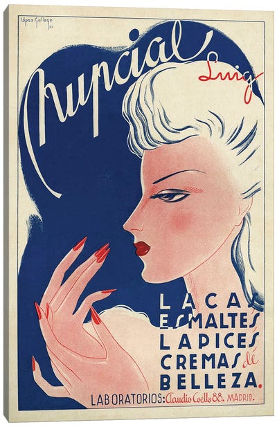 1942 Spain Nupcial Cosmetics Magazine Advert Canvas Art Print - Make-Up Art
