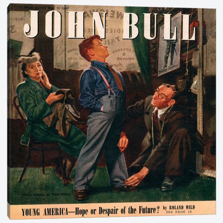 1947 John Bull Magazine Cover Canvas Print #TAA412} by The Advertising Archives Canvas Wall Art