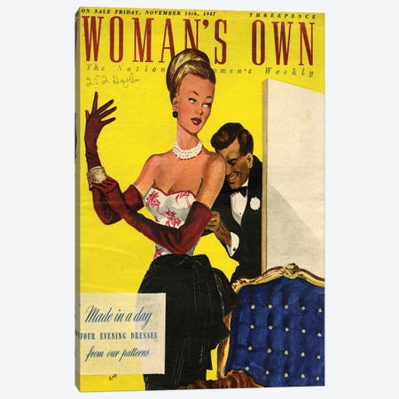 1947 UK Woman's Own Magazine Cover Canvas Print #TAA414} by The Advertising Archives Canvas Print