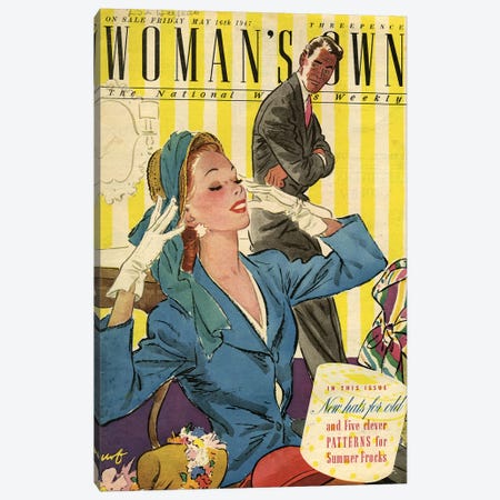 1947 UK Woman's Own Magazine Cover Canvas Print #TAA415} by The Advertising Archives Canvas Art Print