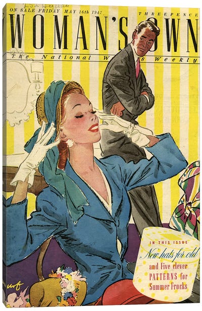 1947 UK Woman's Own Magazine Cover Canvas Art Print