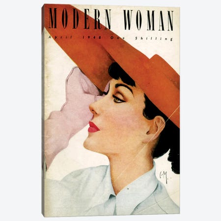 1948 Modern Woman Magazine Cover Canvas Print #TAA418} by The Advertising Archives Canvas Artwork