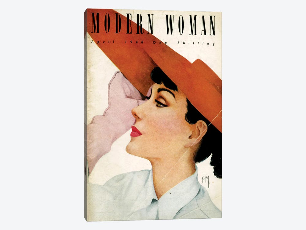 1948 Modern Woman Magazine Cover by The Advertising Archives 1-piece Canvas Art Print