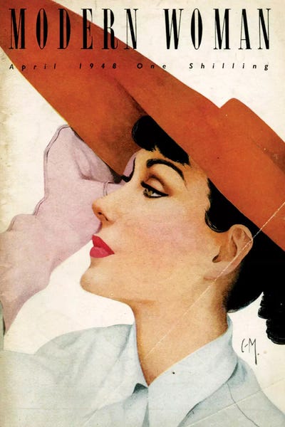 Magazines: 1948 Modern Woman Magazine Cover by The Advertising Archives