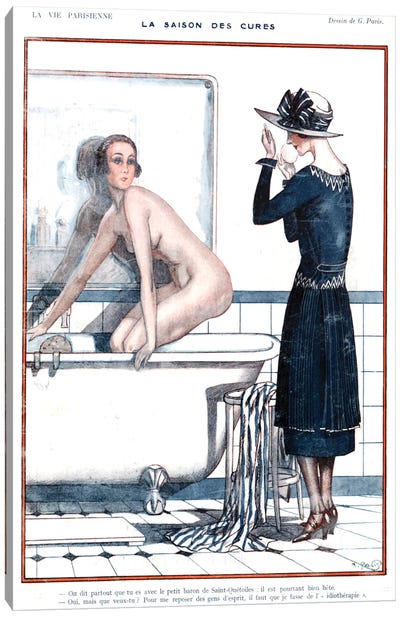 1920s La Vie Parisienne Magazine Plate Canvas Art Print - The Advertising Archives