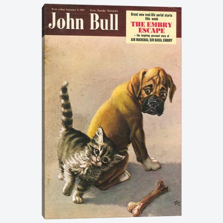 1950s John Bull Magazine Cover Canvas Print #TAA427} by The Advertising Archives Canvas Art