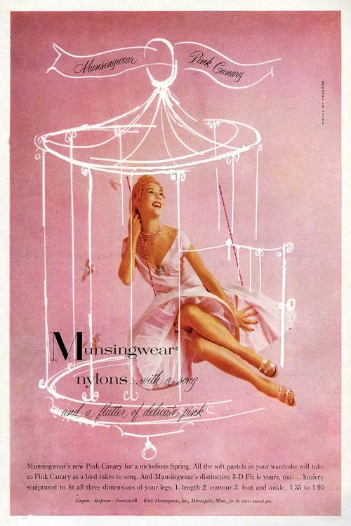 1950s Munsingwear Magazine Advert by The Advertising Archives wall art