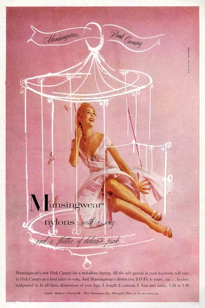 Magazines: 1950s Munsingwear Magazine Advert by The Advertising Archives