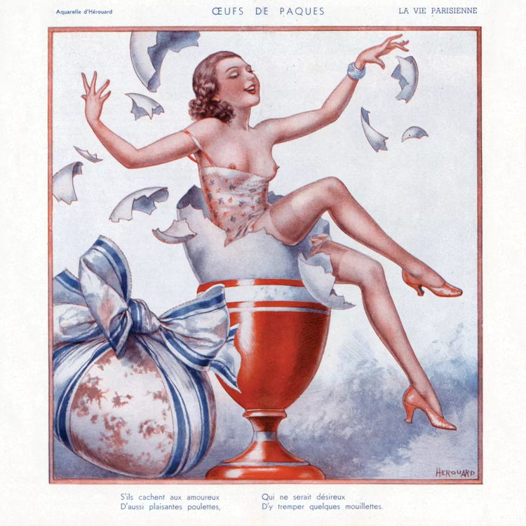 1920s La Vie Parisienne Magazine Plate