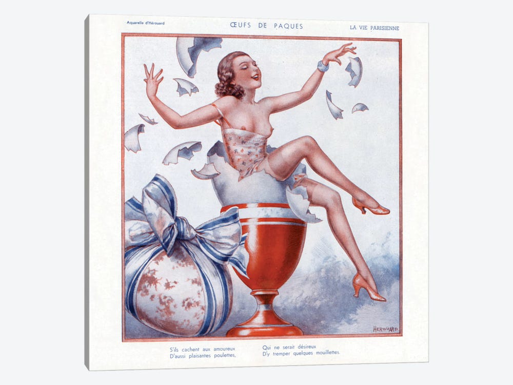 1920s La Vie Parisienne Magazine Plate by The Advertising Archives 1-piece Canvas Art Print