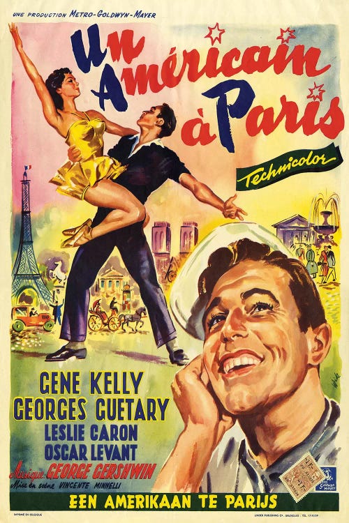 1951 An American In Paris Movie Poster