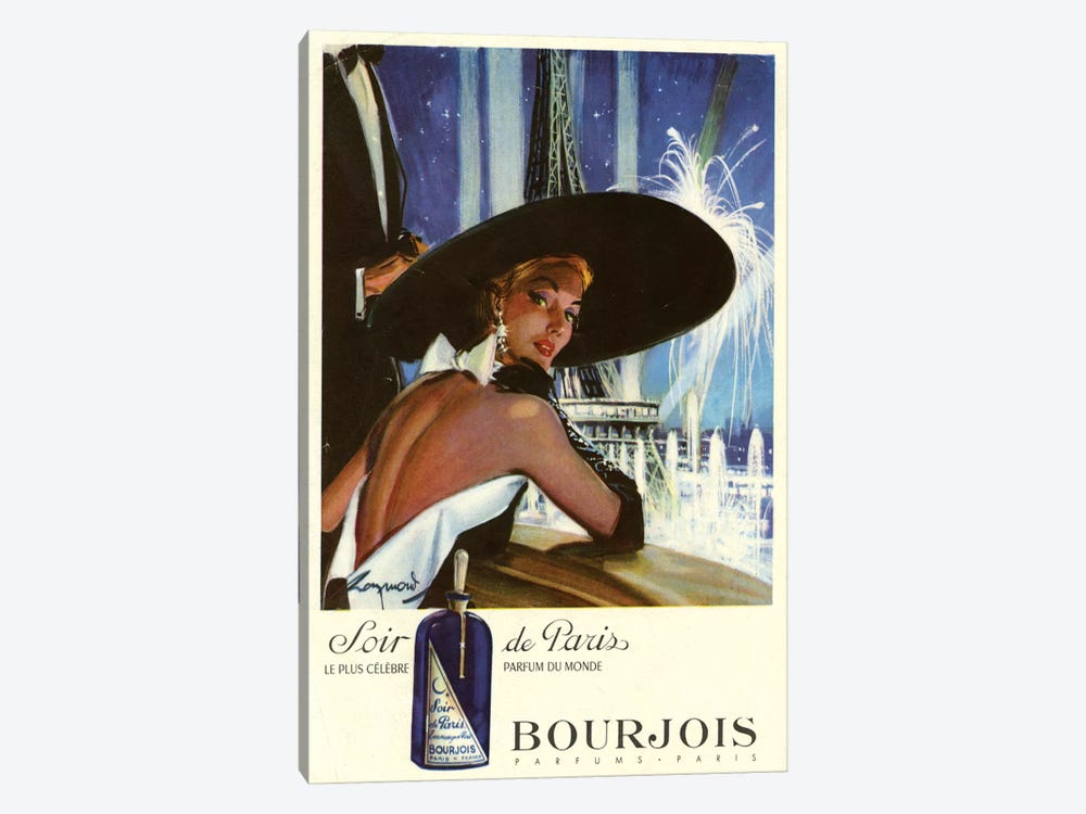 1951 Bourjois Perfume Magazine Advert by The Advertising Archives 1-piece Canvas Art