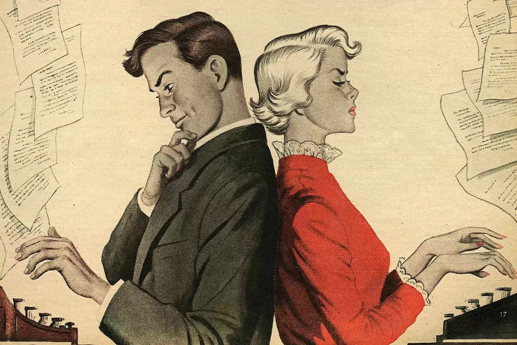1951 UK Story Illustrations Magazine Plate