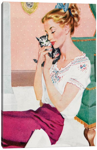 1951 Woman's Journal Magazine Plate Canvas Art Print