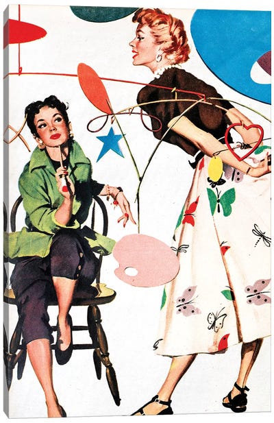1954 Woman Magazine Plate Canvas Art Print