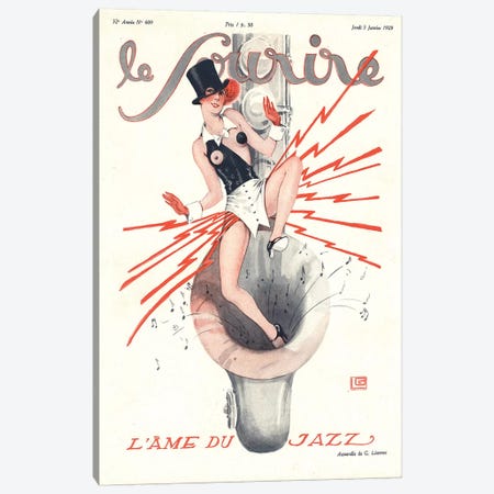 1920s Le Sourire Magazine Cover Canvas Print #TAA44} by The Advertising Archives Canvas Art