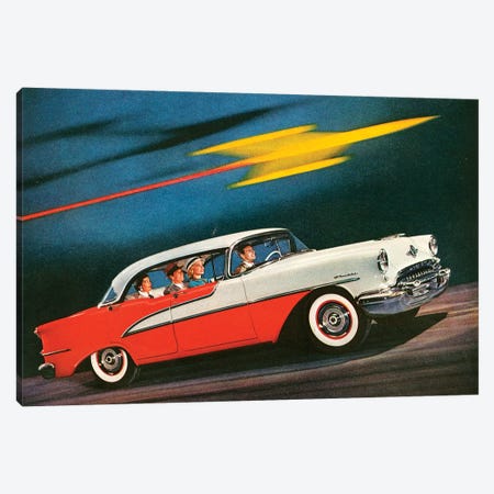 1955 Oldsmobile Magazine Advert Detail Canvas Print #TAA450} by The Advertising Archives Canvas Artwork
