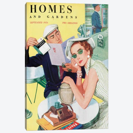 1956 Homes And Gardens Magazine Cover Canvas Print #TAA454} by The Advertising Archives Canvas Art Print