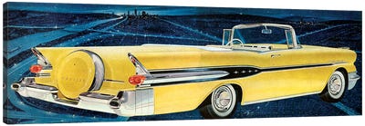 1957 Pontiac Magazine Advert Detail Canvas Art Print - The Advertising Archives