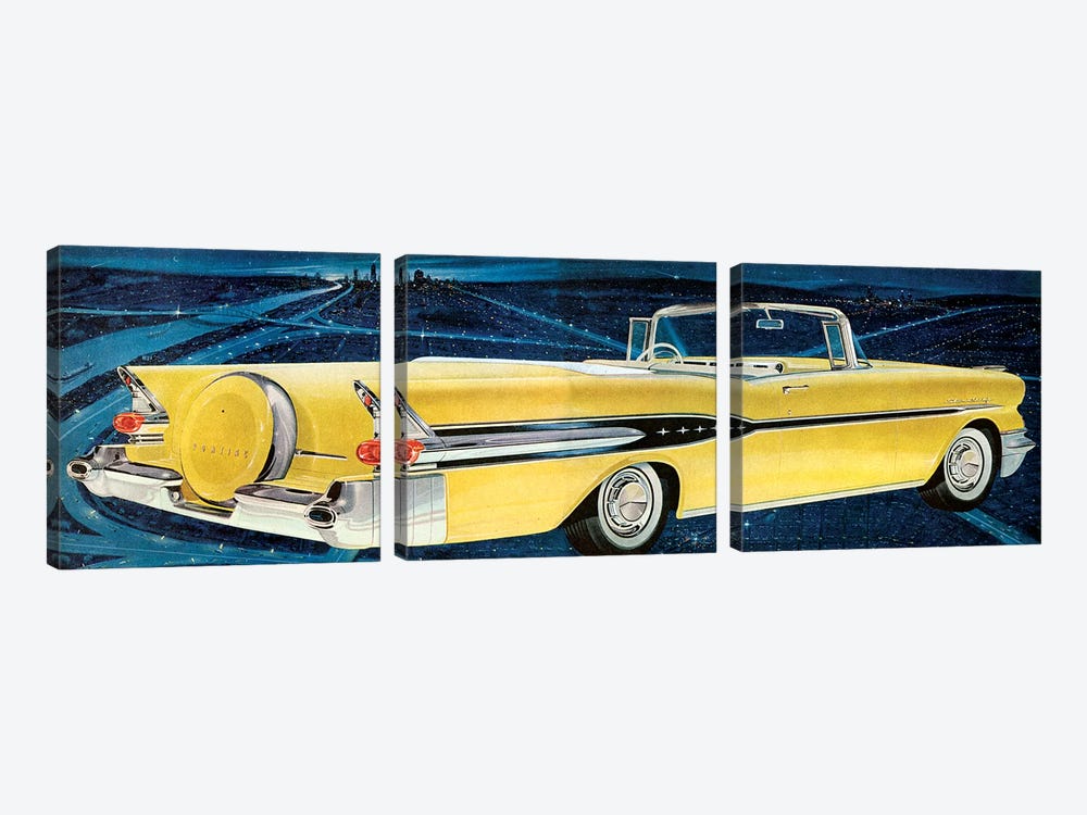 1957 Pontiac Magazine Advert Detail by The Advertising Archives 3-piece Canvas Artwork