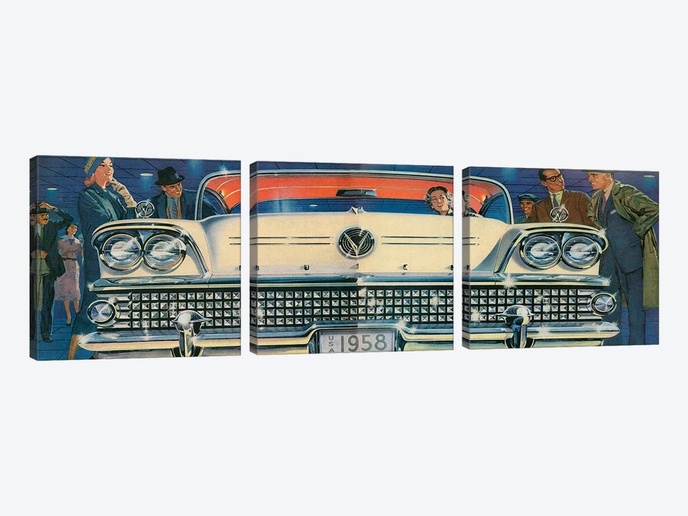 1958 Buick Magazine Advert by The Advertising Archives 3-piece Canvas Wall Art