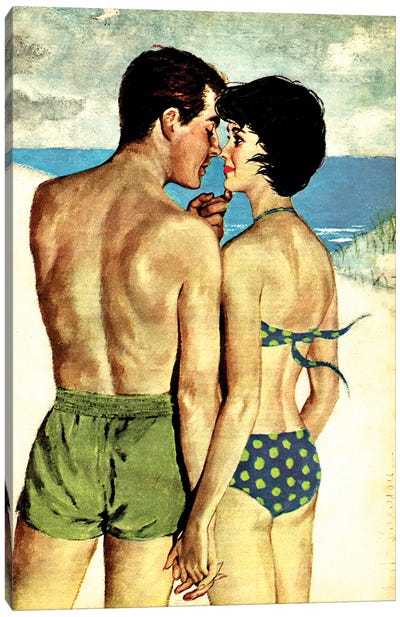 1961  Romance Holidays Magazine Plate Canvas Art Print - Women's Swimsuit & Bikini Art